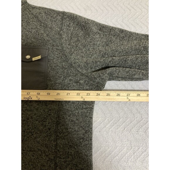 Woolrich Pullover 1/4 Zip Men L Snap Button Pocket Sweater Sweatshirt Gray Men - Picture 11 of 13